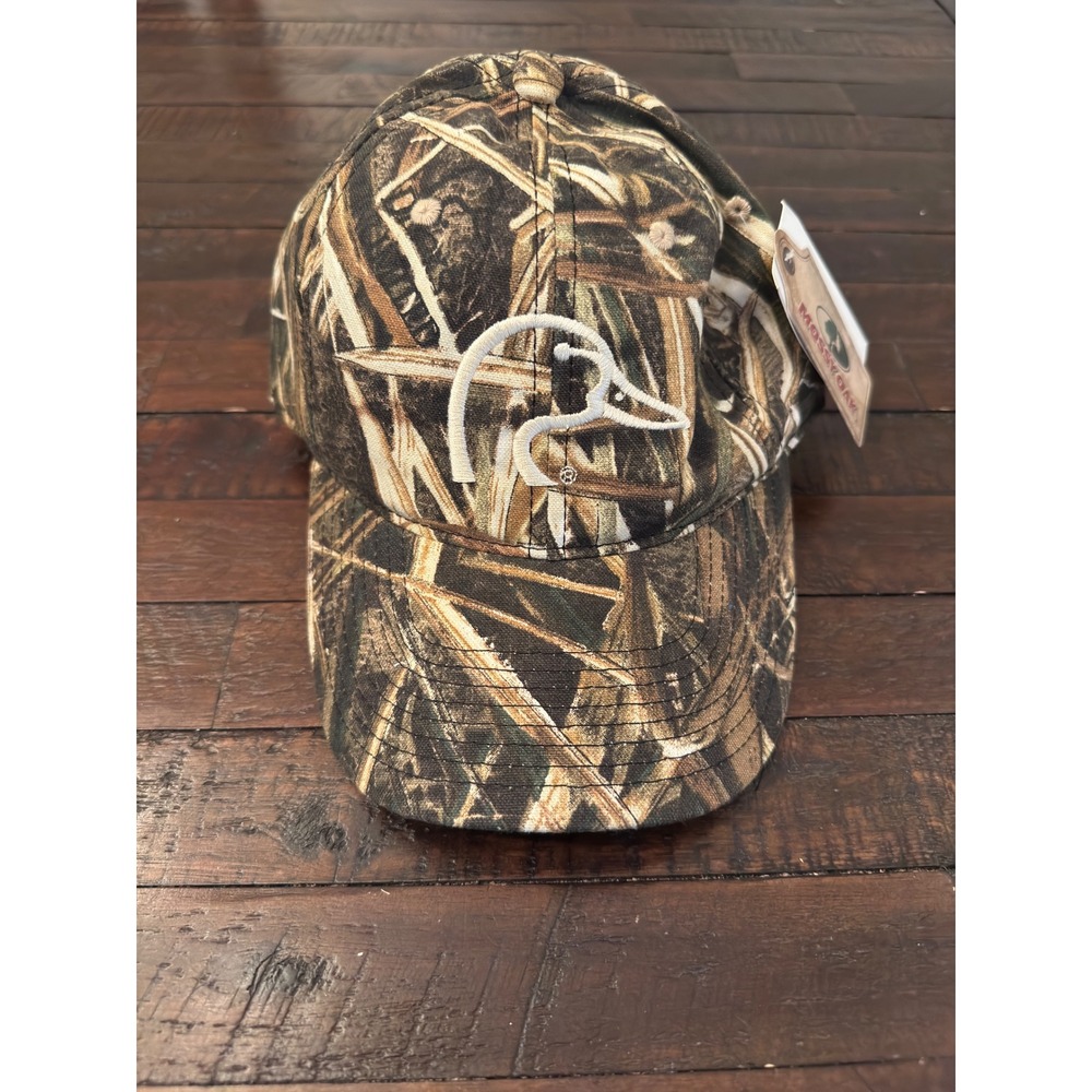 Ducks Unlimited Mossy Oak Camo Hat Mens Adjustable Hunting Fishing Cap NWT